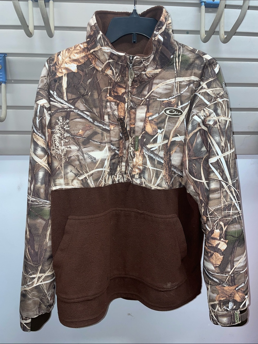 Drake Brown Camouflage Half-Zip Pullover